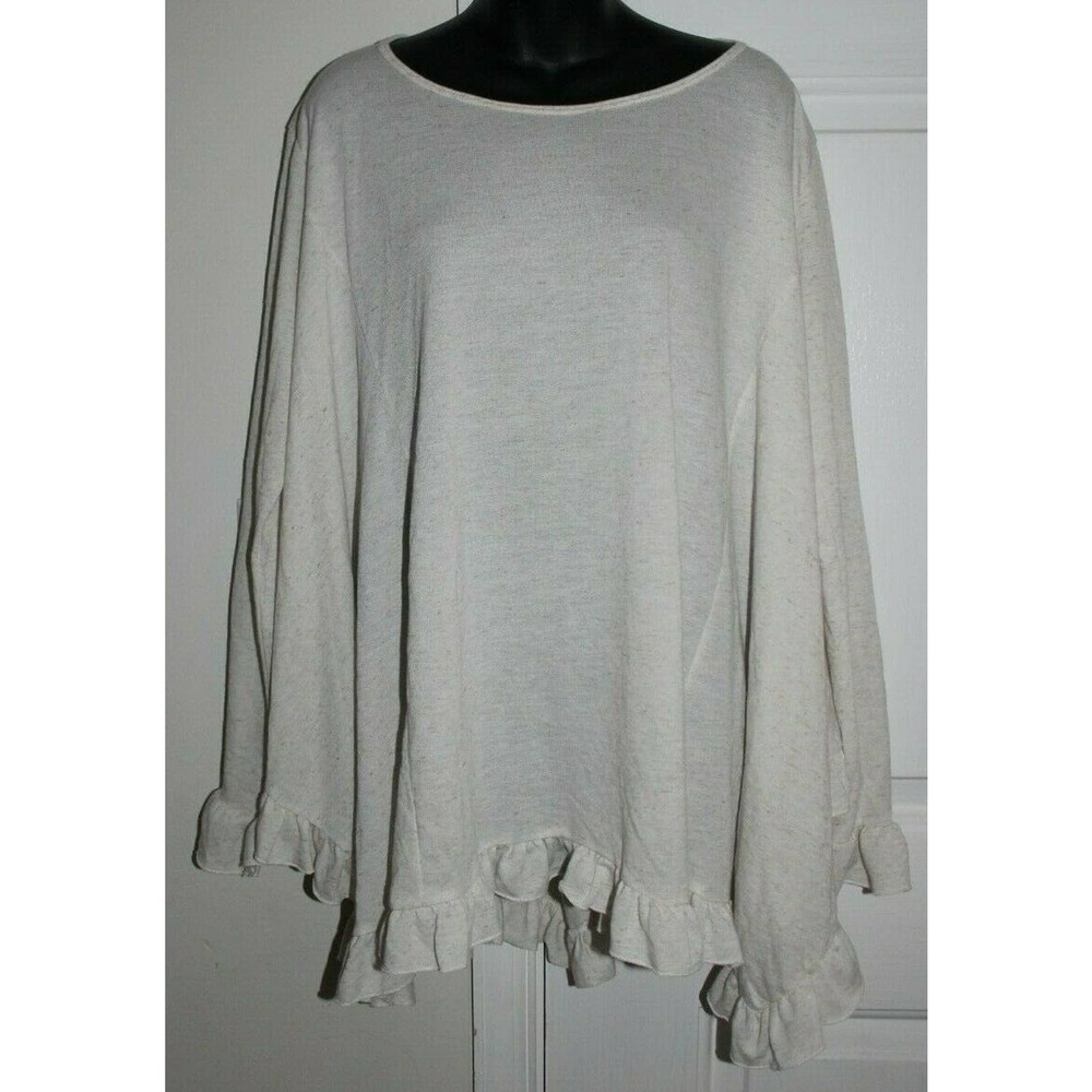 Basically Me Medium Large M/L Ruffle Pull Over Top